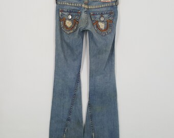 Vintage TRUE RELIGION Fashion Style Bootcut Jeans Streetwear