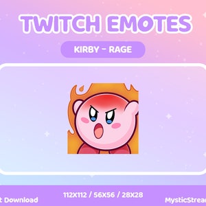 Kirby Rage Cute Twitch & Discord Emote