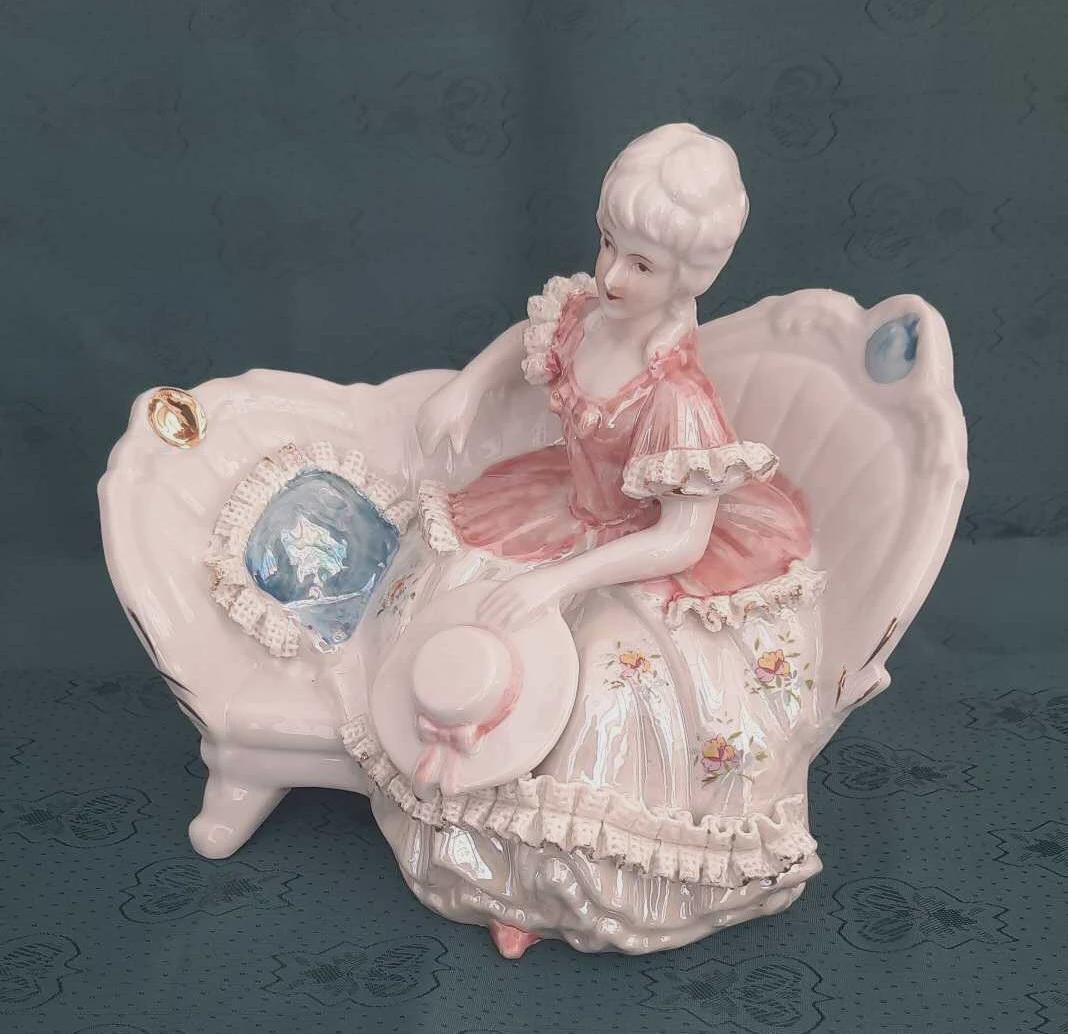 Porcelain lady in blue dress - Etsy 日本