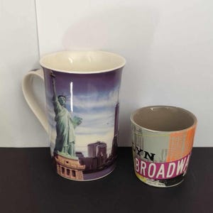 New York espresso cup. New York coffee mug. New York collector&#39;s cup. Ceramic coffee mug. Vintage souvenir from New York.Broadway coffee cup