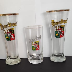 Vintage Pilsner Urquell beer glass. Czech beer glass. Collectible barware. Pilsner glass. Drinking glass. Vintage barware for beer lovers.