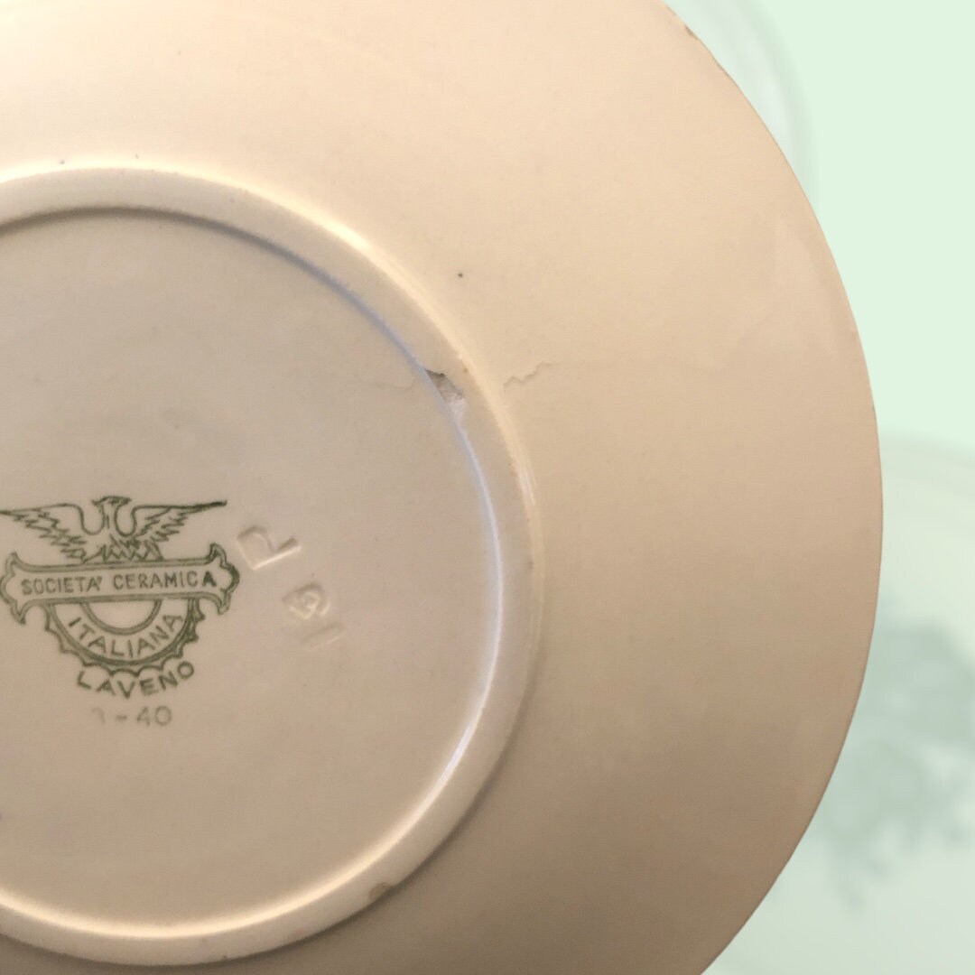 Set di tre piatti da frutta Società Ceramica Italiana di Laveno