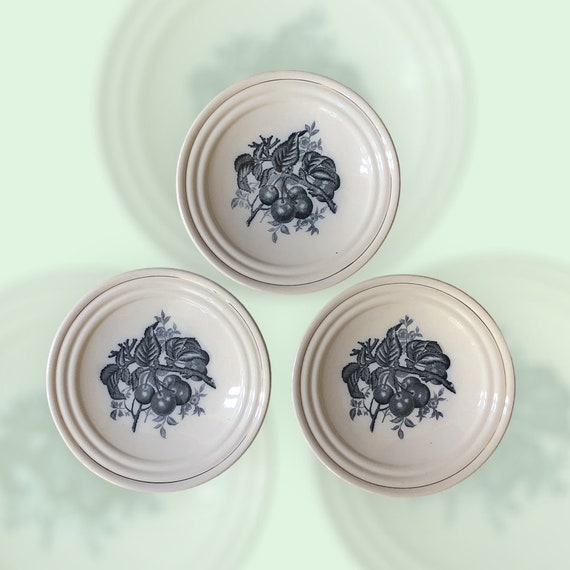 Set di tre piatti da frutta Società Ceramica Italiana di Laveno