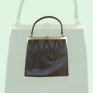 Sac à Main Vintage Lorenzo En Cuir Bleu - Sac Porté épaule - Occasion Avec Défauts Visibles