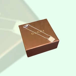 Vintage Gucci Square Pendant Bracelet - Gucci Trademark Bracelet