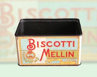 イタリアンアンティークティン缶 アンティークビスケット缶 ブリキ缶アンティーク ヴィンテージ イタリア ブリキ缶 – Una Storia Piena di Bontà Toscana