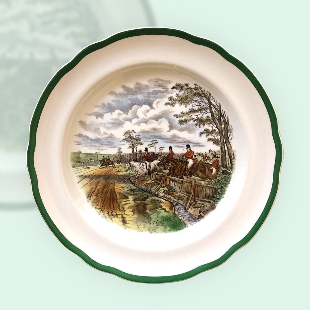 英国製 希少 SPODE 【THE HUNT】ハンティングシーン プレート 大