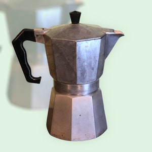Vintage Bialetti Coffee Maker - Italian Junior Express Moka Pot - Espresso Machine - Retro Kitchen Decor