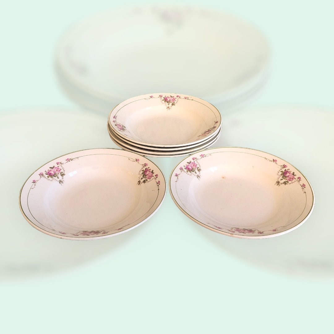 Set di 6 piatti fondi Laveno Società Ceramica Italiana anni '40