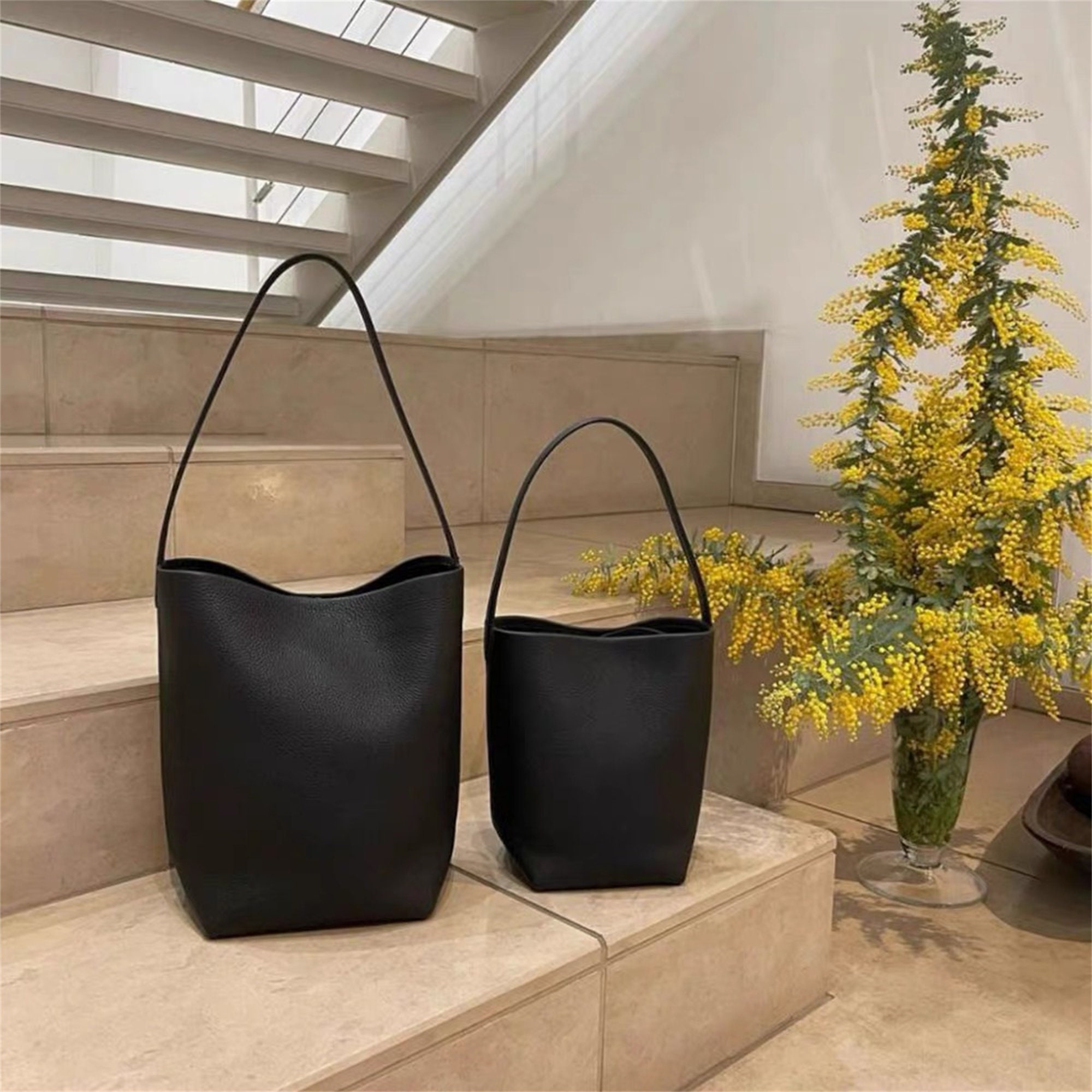 TOGO Leather Designer Tote Bag - Etoupe – msncraft