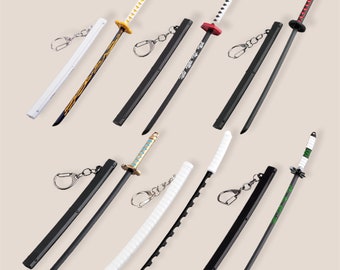 Anime ninja katana toy sword keychains (not sharp) with free keychain
