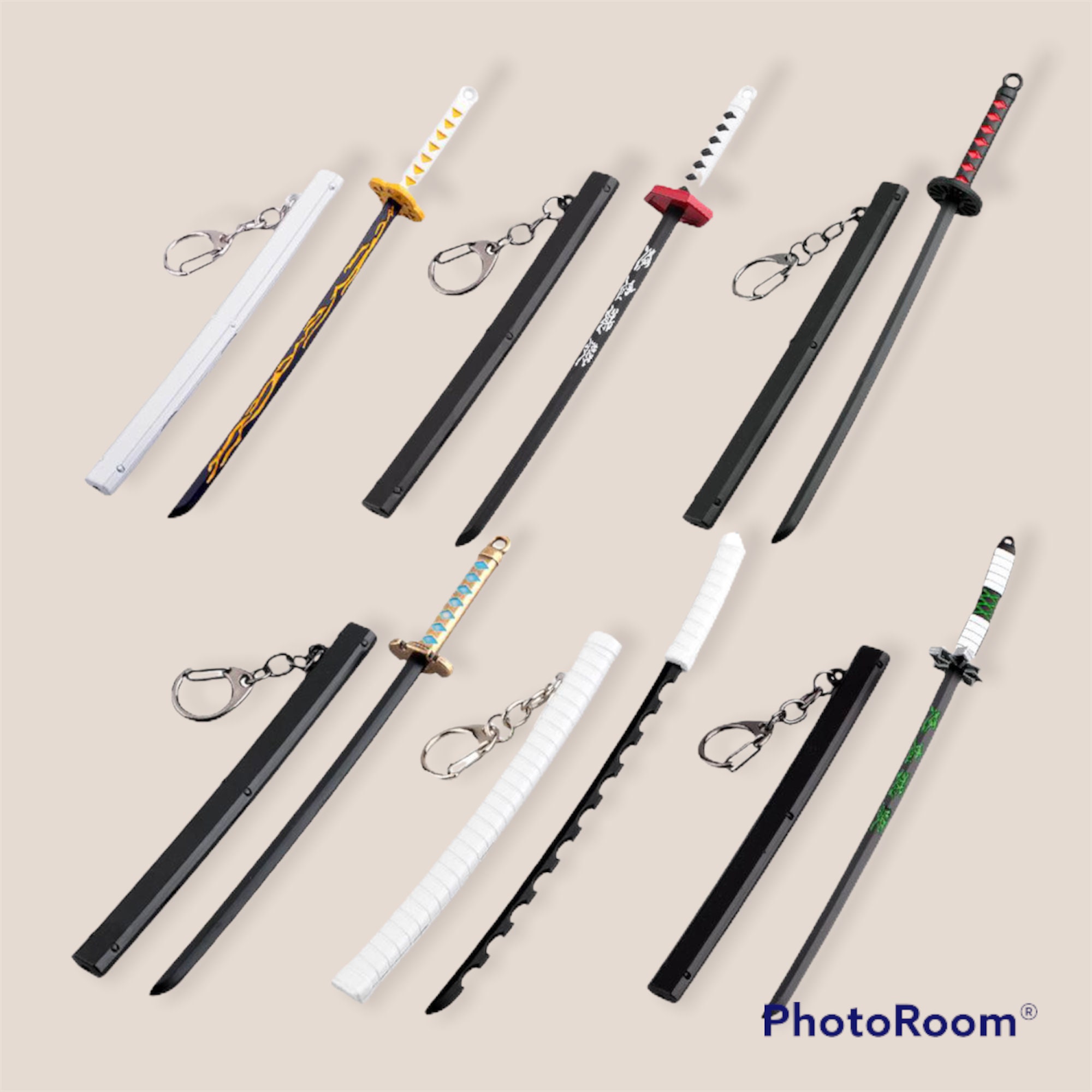 Anime Ninja Katana Toy Sword Keychains not Sharp With Free Keychain Etsy