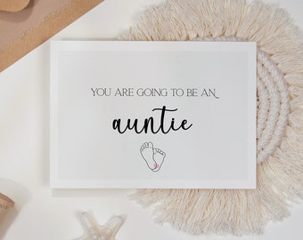 Promoted to Aunt Editable Baby Announcement Grandparent Pregnancy Announcement to Husband Pregnancy Announcement to Parents Instant Download