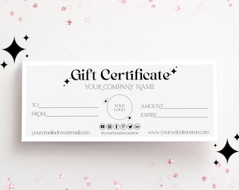 Promotion Gift Certificate Add Logo New Business Gift Card Sale Flyer Your Logo Here Marketing Strategy Company Logo Client Appreciation