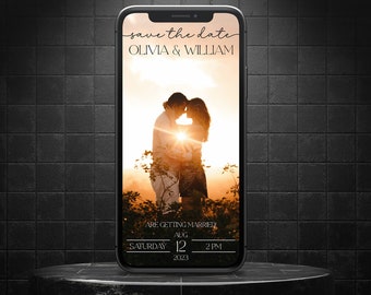 Unique Save The Date Add Photo Personalised Wedding Digital Save The Dates Mobile Friendly Save The Date Postcard Digital Invitation
