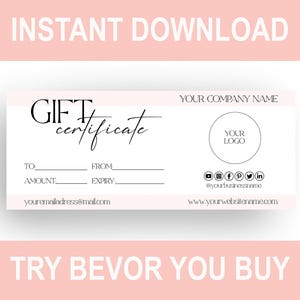 Promotie Cadeaubon Logo toevoegen Nieuwe zakelijke cadeaukaart Sale Flyer Jouw logo hier Marketingstrategie Bedrijfslogo Waardering van klanten