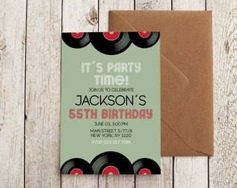 Music Freak Invite - Editable Birthday Invitation - Printable Party Hit - Send With your Phone - Instant Download