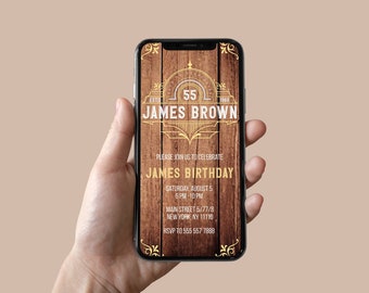 Aged to Perfection Digital Invitation Whiskey Birthday Party Invitation Custom Birthday Template for Bourbon Lover, Scotch, Singel Malt Fan