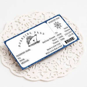 Boat Trip Voucher, personalise ship Boarding Pass, Fake Boat Ticket, Travel Gift For Boyfriend, Holiday Ticket For Girlfriend image 9