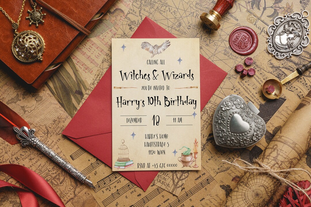 Practical Magic Invitations Magical Birthday Party Invitation, Personalize Yourself, Printable Card ...