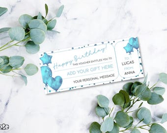 Birthday Ticket Template Personalized Gift Certificate Template Printable Ticket 21st Birthday Gift For Him Love Coupons Digital Download