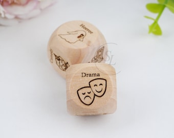 Personalized Movie Decision Dices, Date Night Dice Game, Custom Wooden Dice, Custom Engraved Dice, Couple Date Decision Dice, Gift for Her