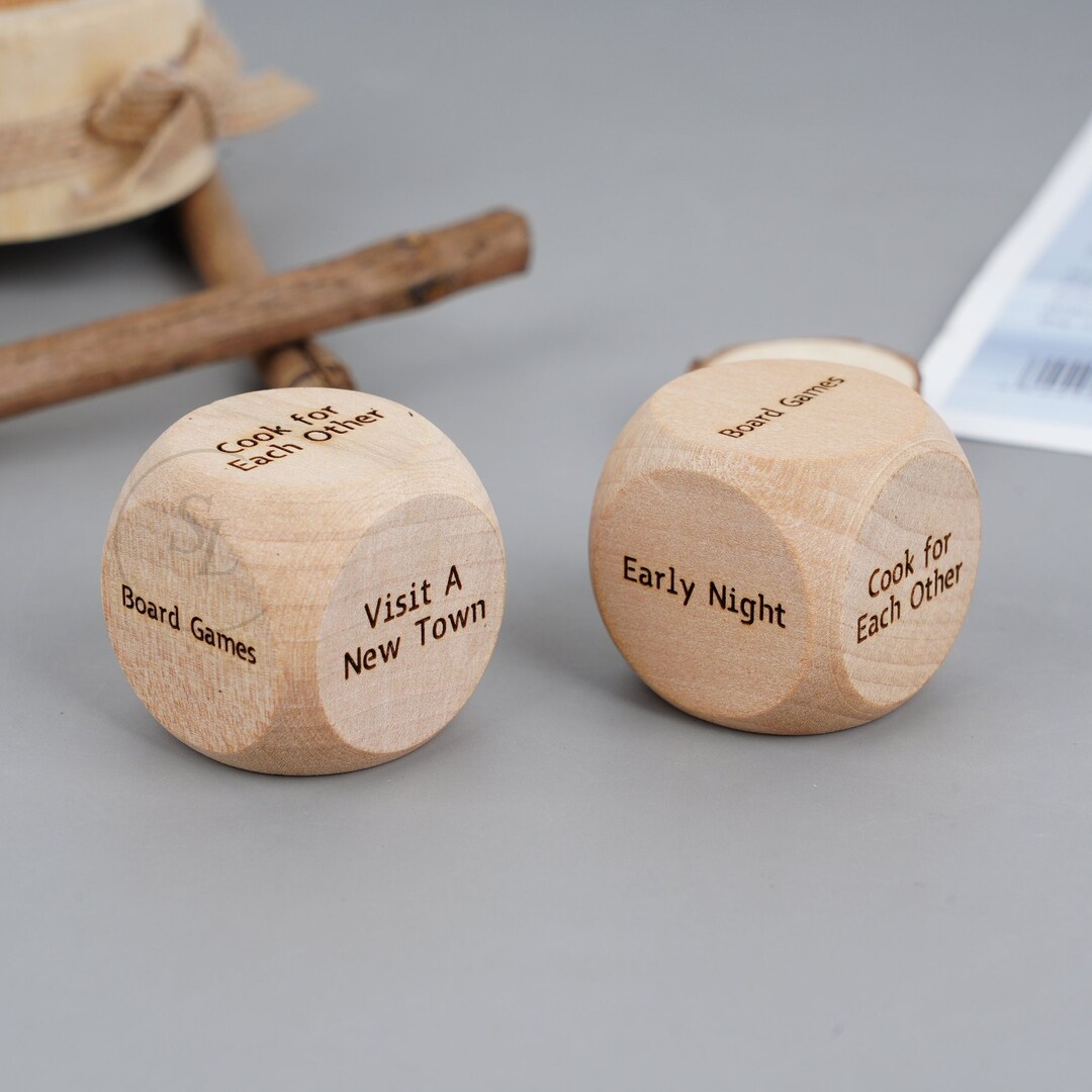 Quilter's Dice – Handmade Wooden Decision Dice With Engraved Sewing Tasks, Fun Tool For Quilters & Crafters (4 Pack)