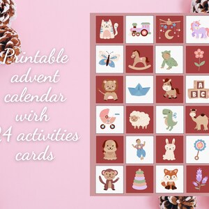 Christmas calendar countdown Christmas calendar printable advent calendar for kids advent calendar printable personalized advent calendar