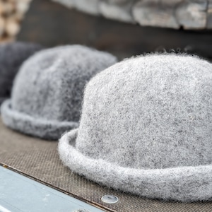 Sauna hat 6 different colors Sauna Hat | embroiderable | hand felted | 100% Sheep WOOL