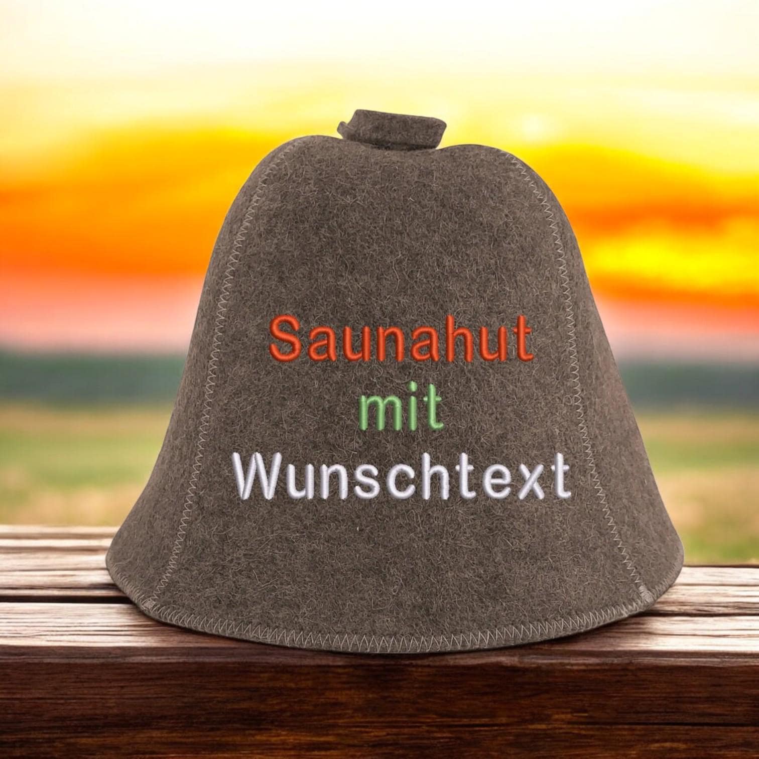 PREMIUM sauna hat natural wool 100% wool design yourself sauna hat personalize embroidered felt hat