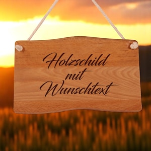 Wooden sign with custom text | Sign | WOOD | engraved | Door SIGN | Beech | Engraving | Solid beech wooden signs | Wooden sign