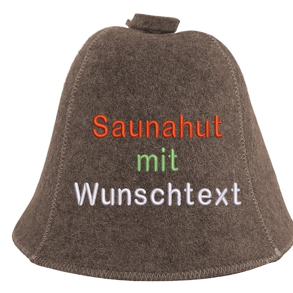 Chapeau de sauna PREMIUM laine naturelle 100% laine concevez votre propre chapeau de sauna personnalisez le chapeau en feutre brodé