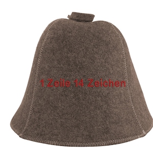 PREMIUM sauna hat natural wool 100% wool design your own sauna hat personalize embroidered felt hat image 4