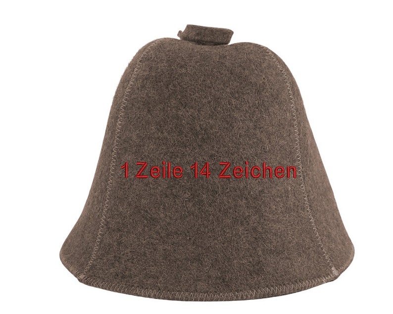 PREMIUM Saunahut Naturwolle 100% Wolle selbst gestalten Sauna Hat Personalisieren bestickt Filzhut Bild 4