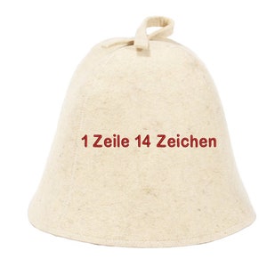 PREMIUM sauna hat natural wool 100% wool design your own sauna hat personalize embroidered felt hat 1Zeile je 14 Zeichen