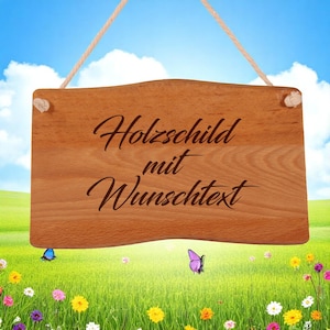 Wooden sign with custom text | Sign | WOOD | engraved | Door SIGN | Beech | Engraving | Solid beech wooden signs | Wooden sign