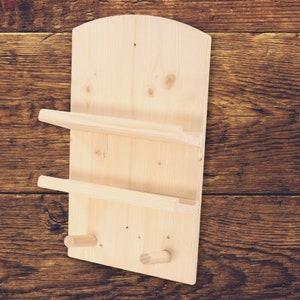 Sauna 2-piece glasses rack with coat hooks