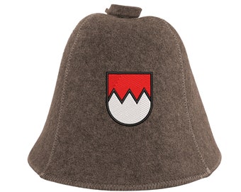 Sauna hat logo Franken Sauna cap with Franken logo embroidery customizable