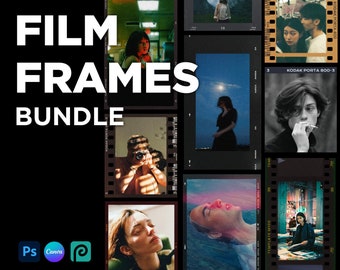 Film Frame Template Bundle: Kodak 35mm, Cinematic Borders (PSD & PNG)