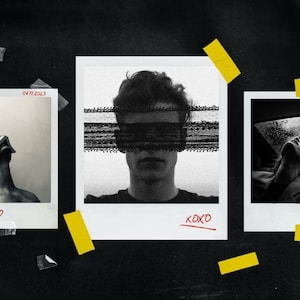 Retro Polaroid Film Frames: Photo Overlays with Tapes