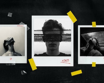 Retro Polaroid Film Frames: Photo Overlays with Tapes