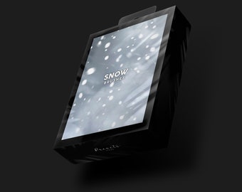 Superposiciones de Photoshop con nieve cayendo: Edición de fotos invernales (Descarga digital)
