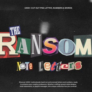 Lettres de demande de rançon - Plus de 1 000 éléments | Kit de demande de rançon, lettres découpées