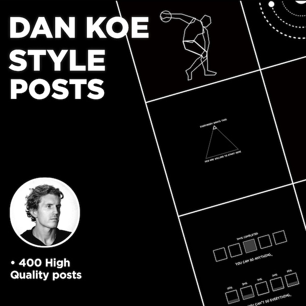 Estilo Dan Koe Citas / publicaciones de motivación / Citas motivacionales / Reels motivacionales / Citas de motivación de Instagram.