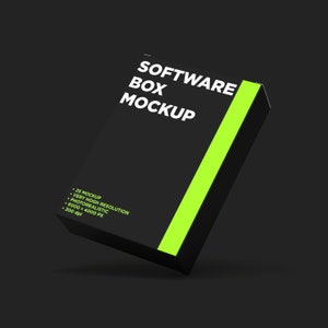 Maqueta de caja de software: 25 vistas, archivos PSD de alta resolución