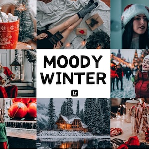 MOODY WINTER Mobile & Desktop Lightroom Presets, Christmas Presets, Moody Presets, Concert Presets, Photo presets, Indoor Presets