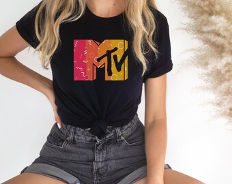 MTV Logo Classic MTV Logo 80s Print Design T-Shirt, MTV Logo Tee, 90's Shirt, Unisex Adult T-shirt Kid T-shirt