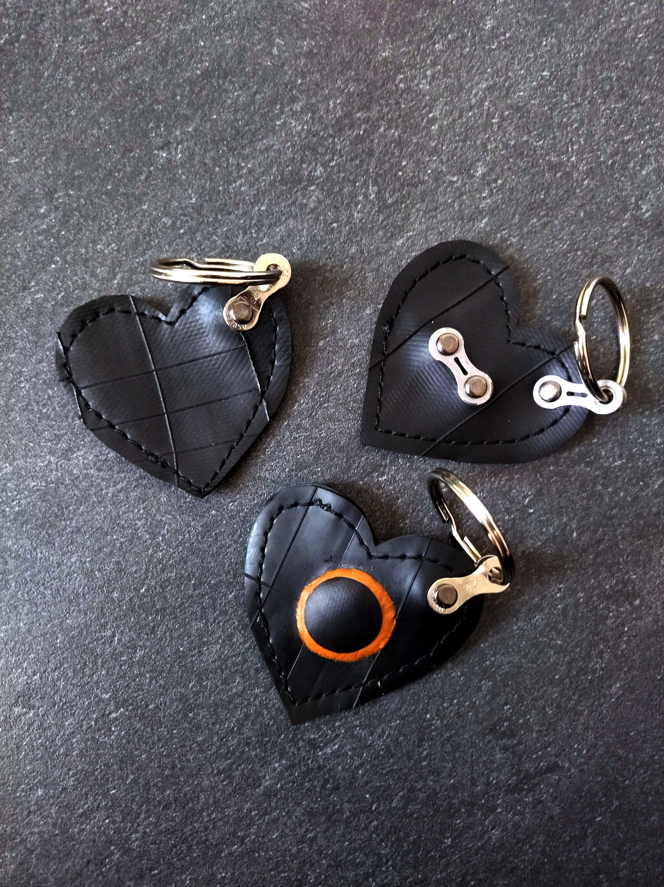 Heart Key Chain Leather Alternative, Vegan Leather Heart Key Ring
