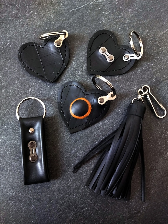 Vegan leather keychain sale
