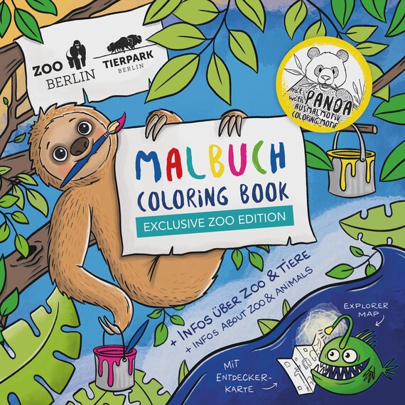 Zoo-Malbuch “Zoo Berlin und Tierpark Berlin” (Deutsch & Englisch)